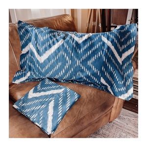 Nate Berkus Ikat Shams Bedding King Size Set Of 2 Blue White